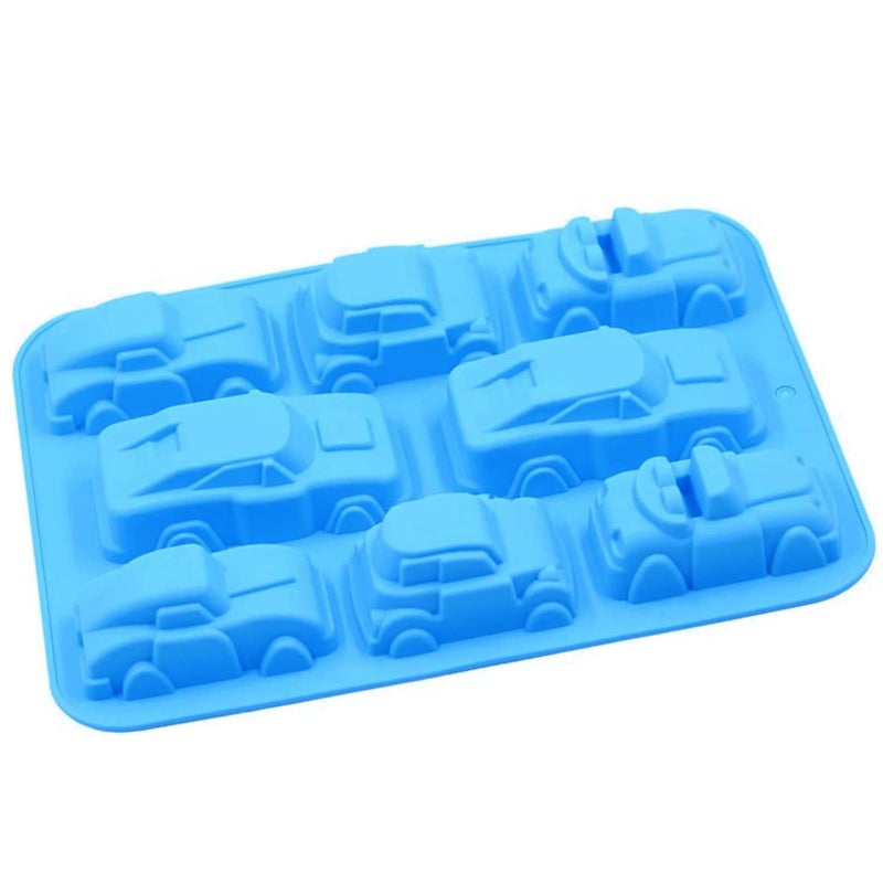 DSYJ 1 X Silicone Cars Chocolate Pudding Baking Mould Cake Decoration DIY Pan, Dishwasher Microwave Safe 8 Car - Image 1